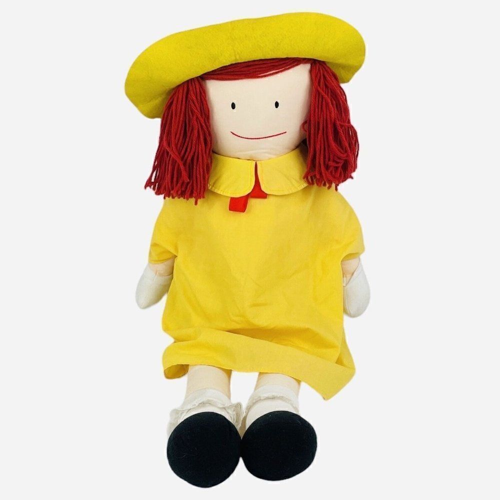 Vintage 1990 Eden Large 36" Madeline Plush Soft Doll Yellow Dress Scar Bloomers